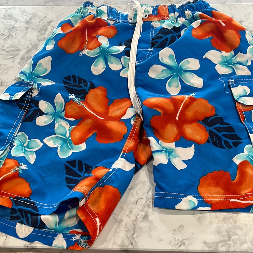 SWIM TRUNKS, KANU, TROPICAL PRINT, MEN'S